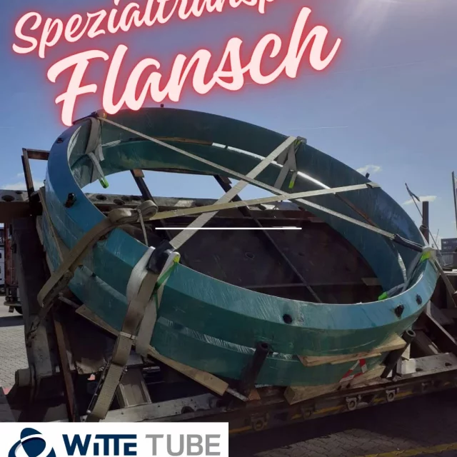 ? XXXL-Flansche gehen auf die Reise Diese beiden Flansche sind echte Giganten: ? Durchmesser: 3,60 m ? Gewicht: 2,9 T...